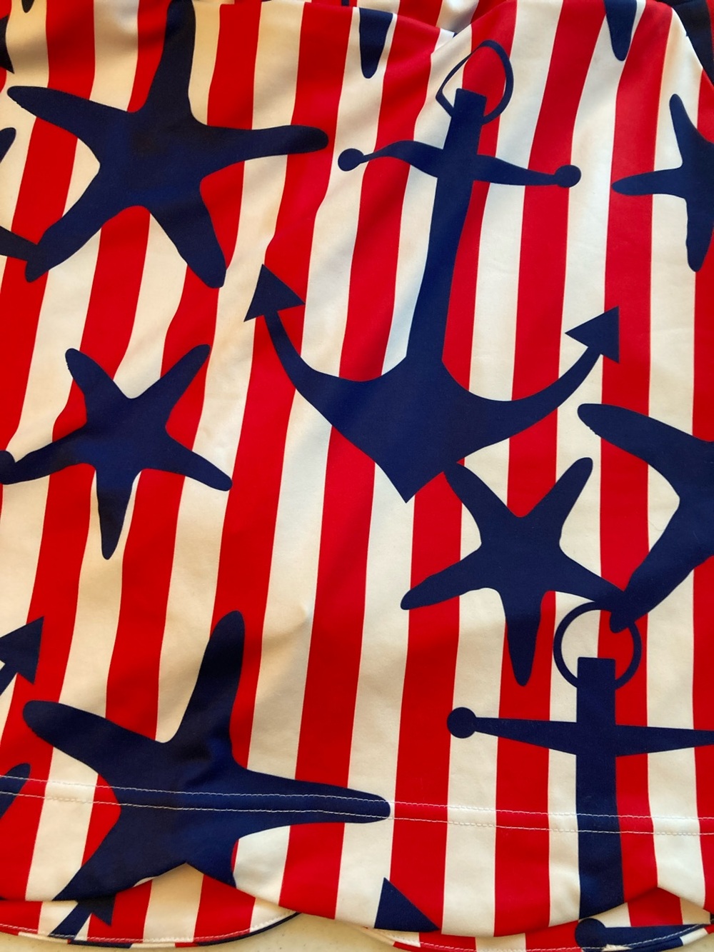 Nautical Stripe Women’s Skort - Red, White & Blue - Picture 8 of 8